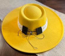 Load image into Gallery viewer, Swanstetler Original - Yellow Wide Brim with Lace
