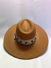 Load image into Gallery viewer, Swanstetler  - Tan Wide Brim and Aztec Band
