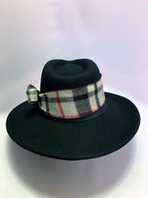 Load image into Gallery viewer, Swanstetler Original - Black Wide Brim with Plaid Band and Pin
