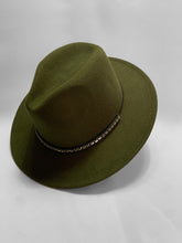 Load image into Gallery viewer, Swanstetler - Olive and Red Fedora
