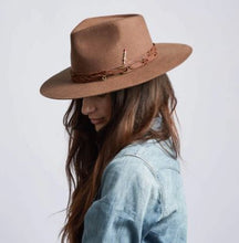 Load image into Gallery viewer, ASPEN - WOMENS WIDE BRIM FELT FEDORA HAT
