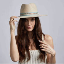 Load image into Gallery viewer, MALDIVES MOON - WOMENS WIDE BRIM FELT FEDORA HAT
